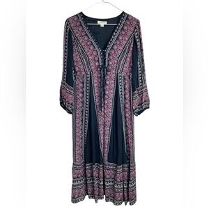 Monsoon Boho Floral Print Midi Dress